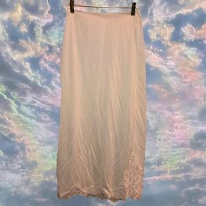 #silk #slip with slit on left side and #lace trim